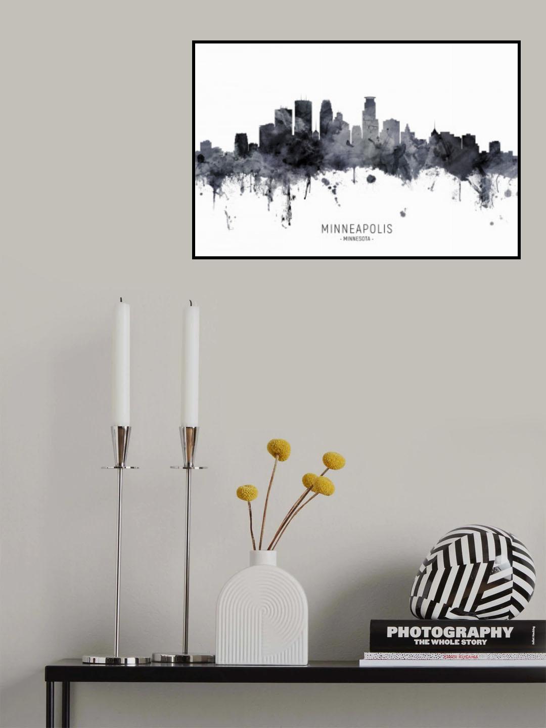 Minneapolis Minnesota Skyline Poster och Canvastavla