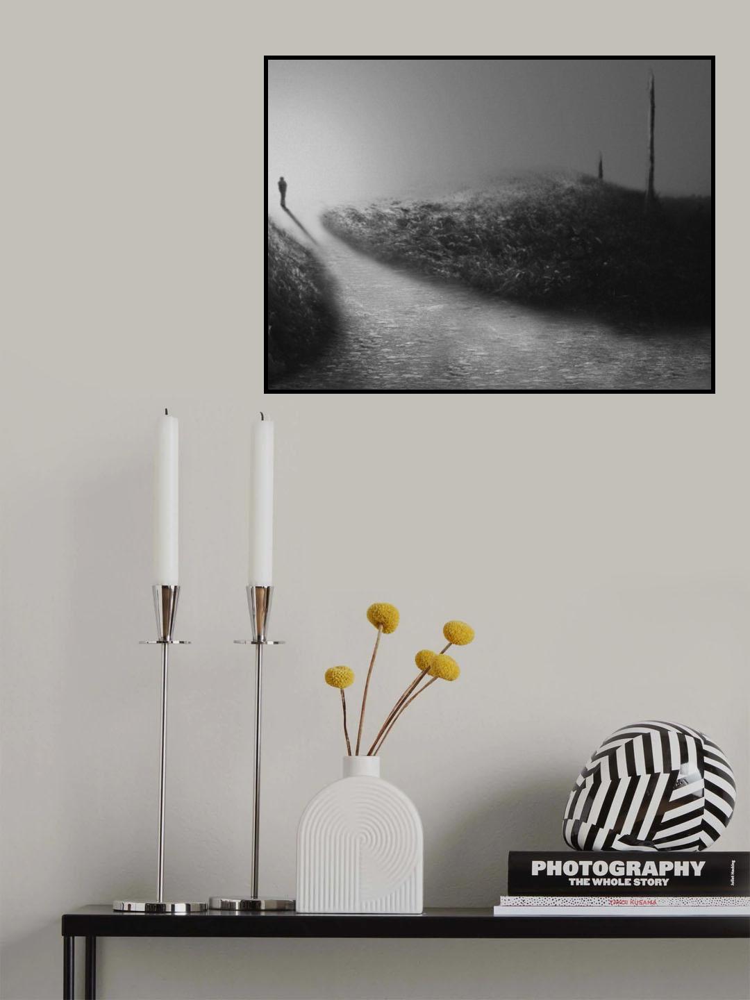 Chemin des brumes V Poster och Canvastavla