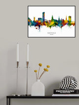 Sheffield England Skyline Poster och Canvastavla