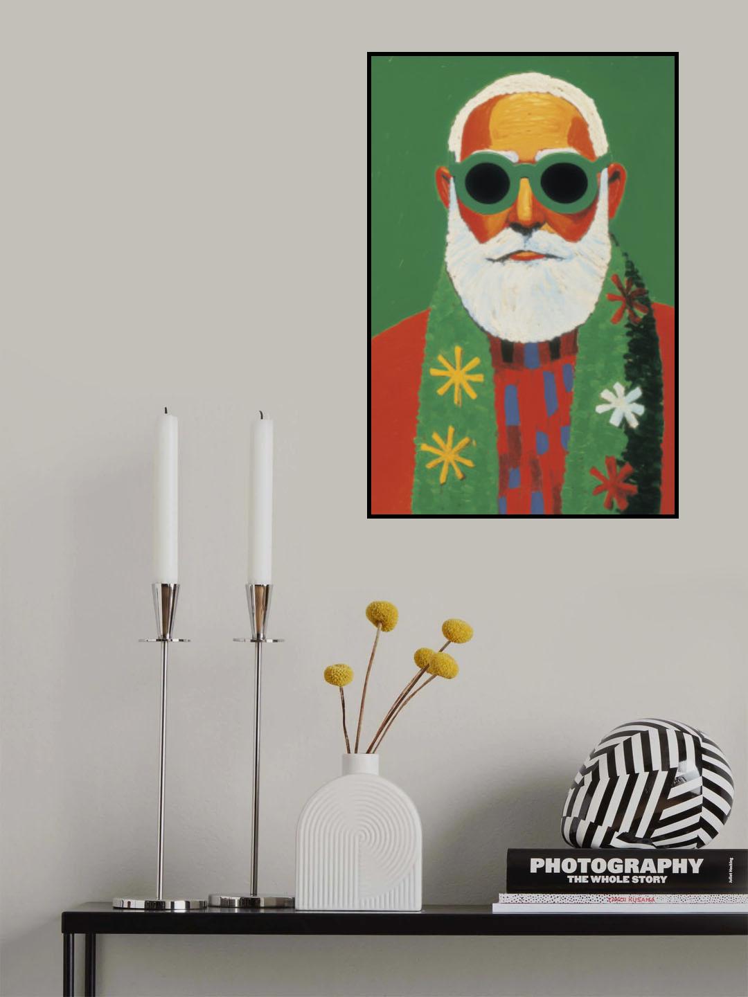 Holiday Santa Poster och Canvastavla