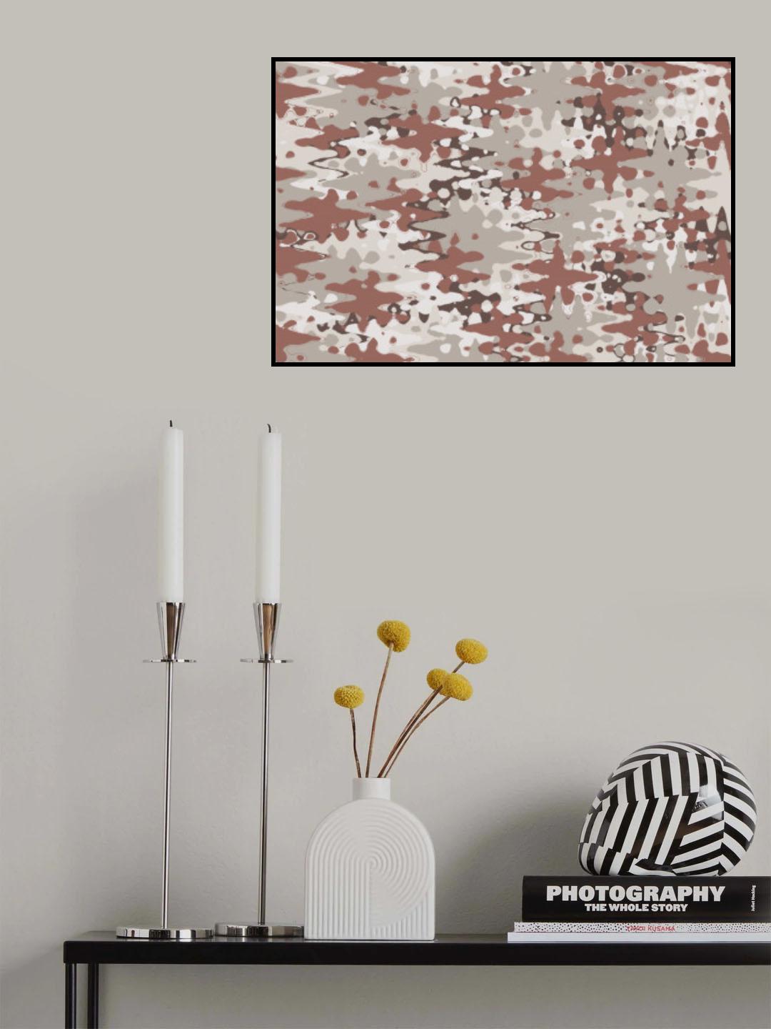 Liquid Pastel Colors Pattern Poster och Canvastavla