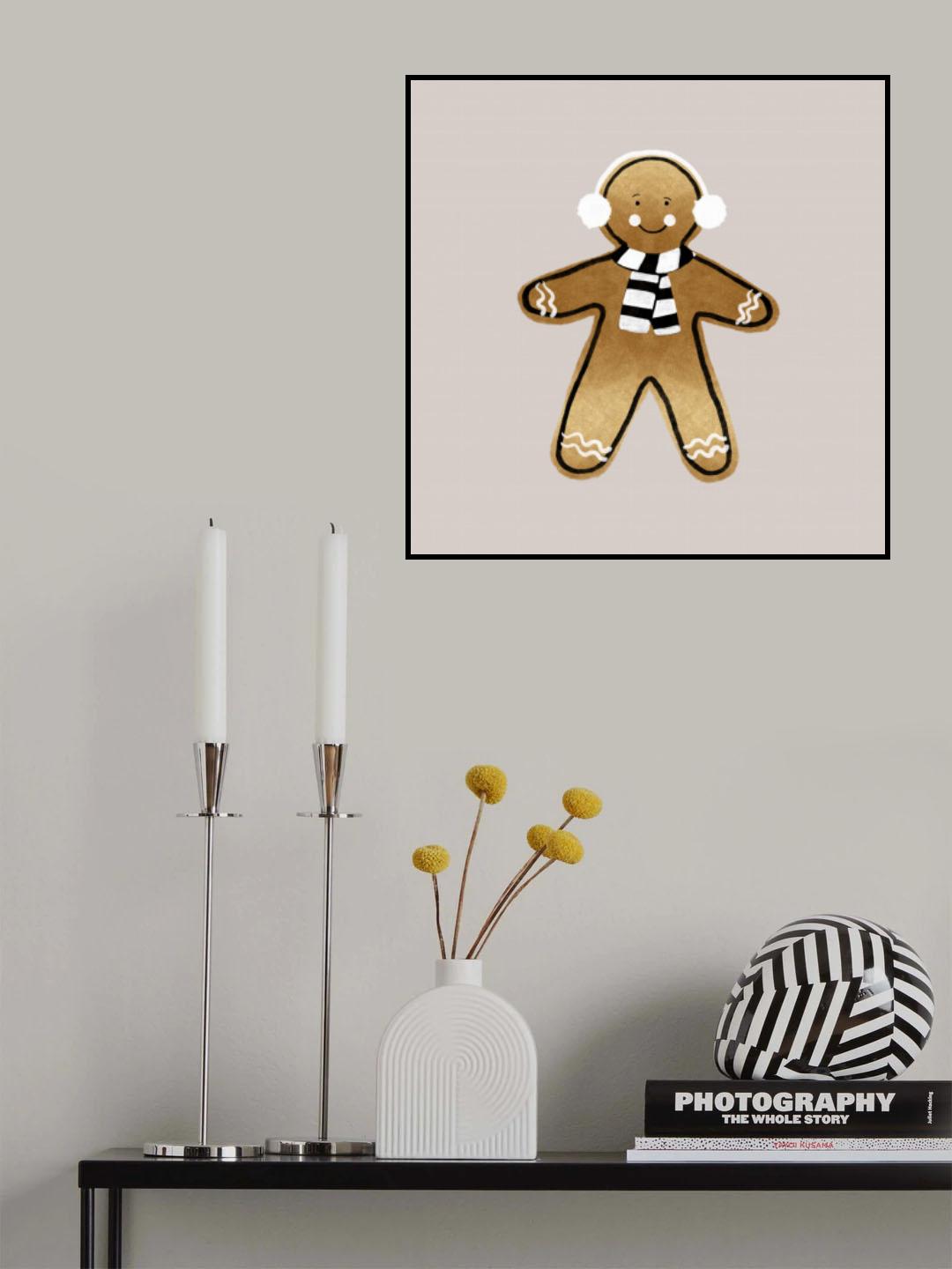 Xmas Gingerbread Man Ii Poster och Canvastavla