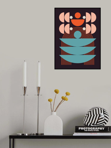 Mid Century Geometrical Balance Poster och Canvastavla