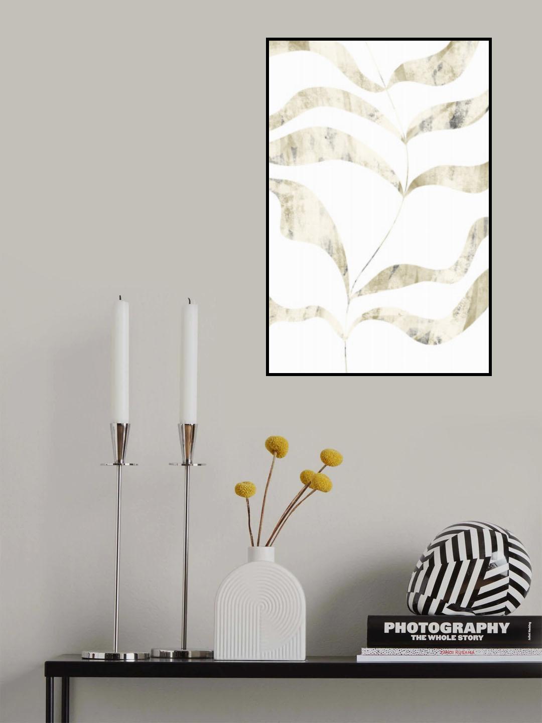 Textured Leaves Poster och Canvastavla