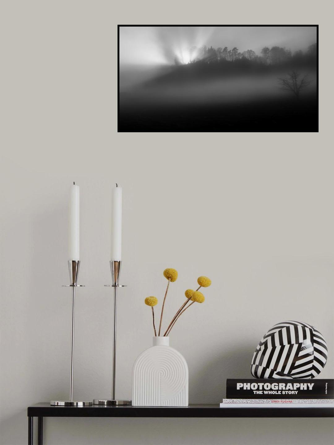 Foggy and sunny weather Poster och Canvastavla