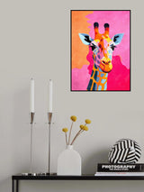 Fancy Girfaffe Poster och Canvastavla