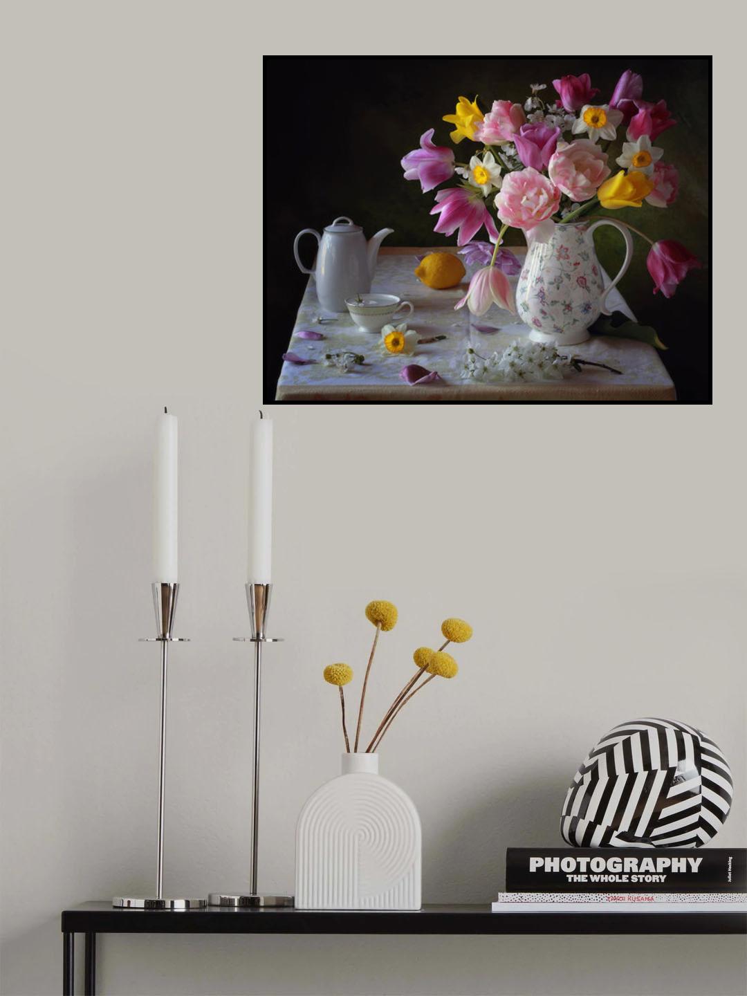 Still life with spring flowers Poster och Canvastavla