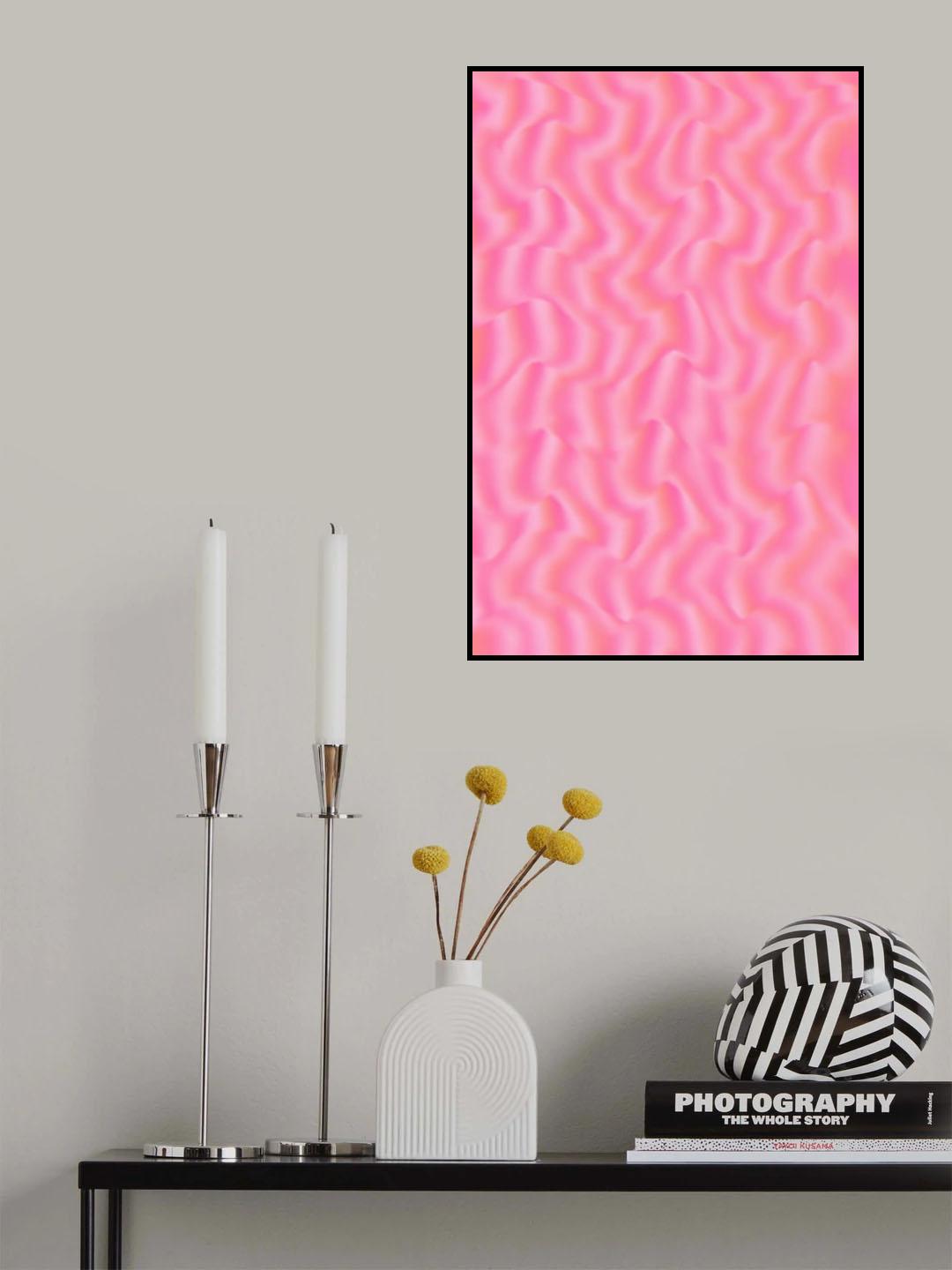 Pink Silk Pattern Poster och Canvastavla
