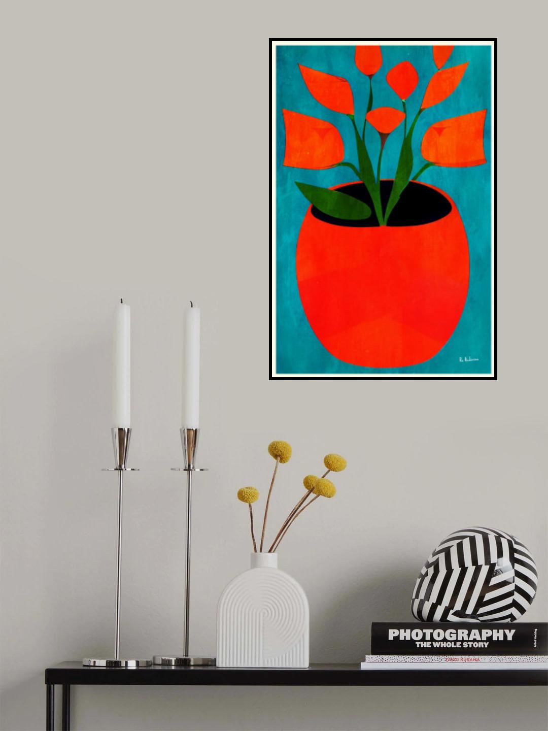 Red Blossoms Poster och Canvastavla