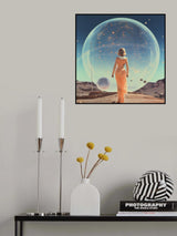 Vintage Space Collage Orb Art Poster och Canvastavla
