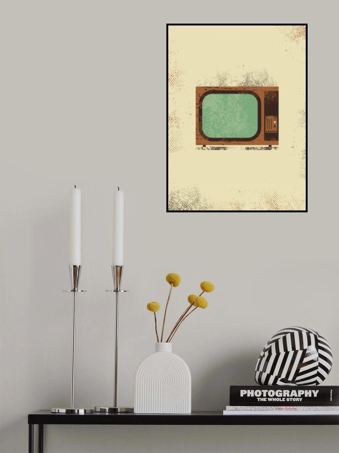 Vintage Tv Poster och Canvastavla