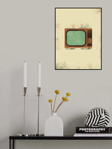 Vintage Tv Poster och Canvastavla