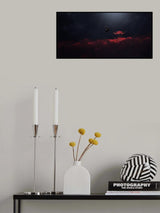 Raven black and red Poster och Canvastavla