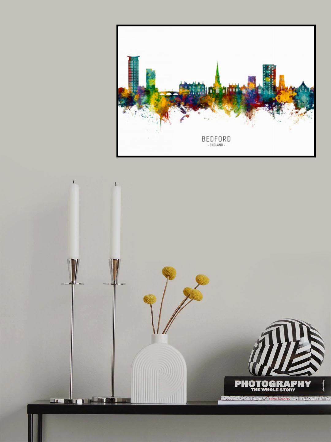 Bedford England Skyline Poster och Canvastavla