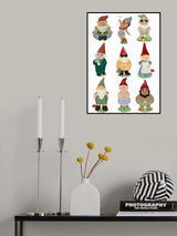 Garden Gnomes Poster och Canvastavla