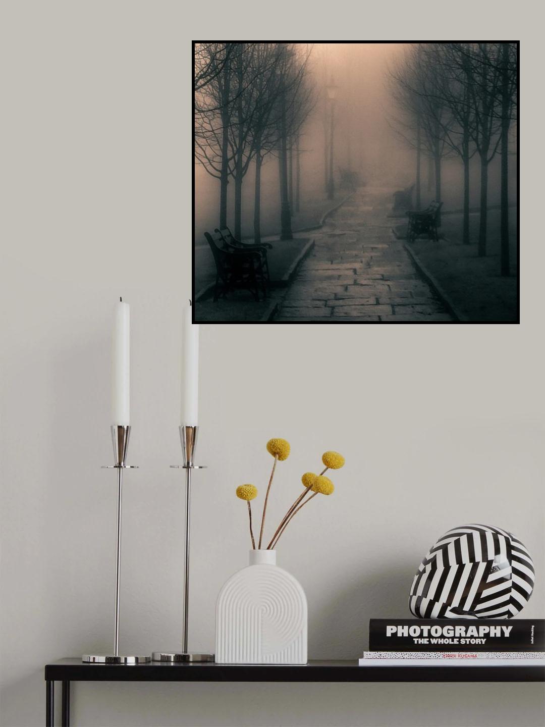 Misty Path Poster och Canvastavla