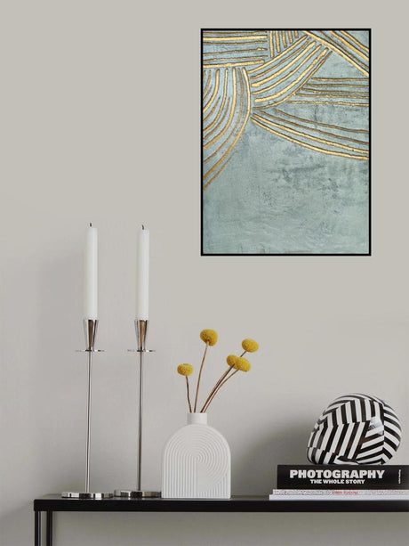 Ancient Gold Sun Poster och Canvastavla