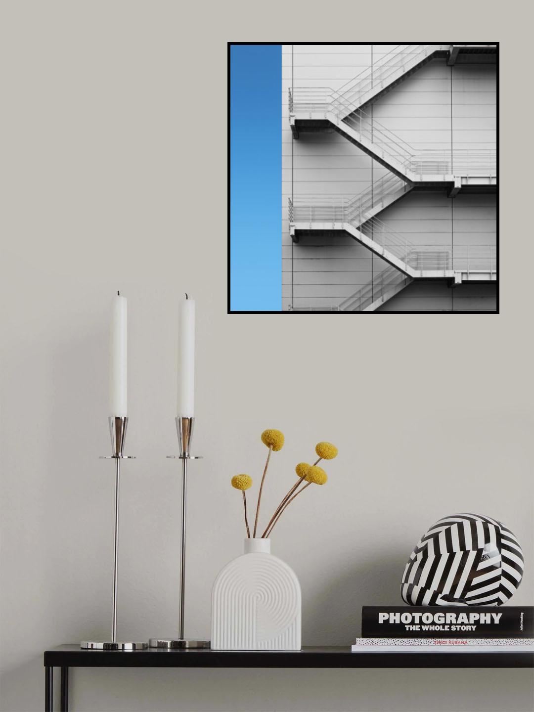 Outside stairs Poster och Canvastavla