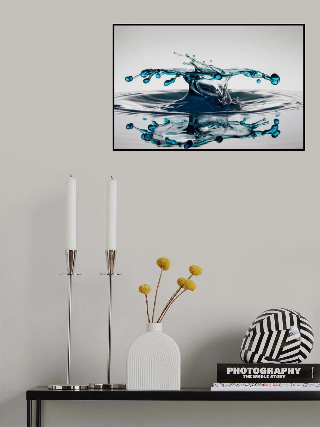 Wassertropfen Highspeed Photographie Poster och Canvastavla