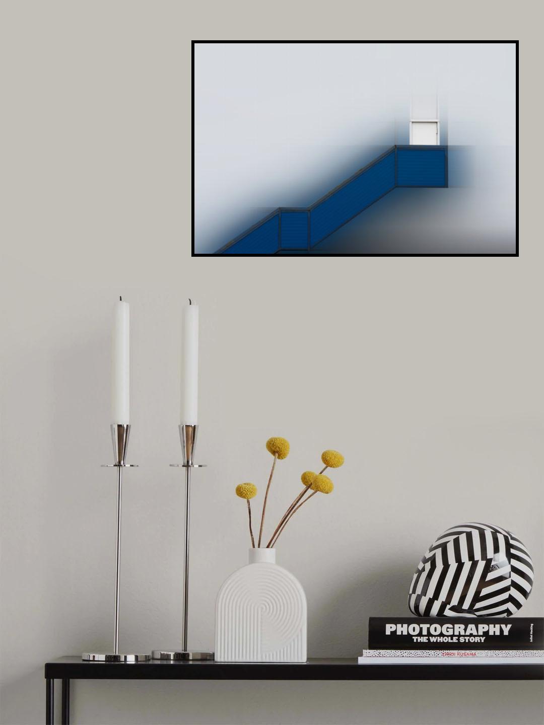 Blue Stairs Poster och Canvastavla