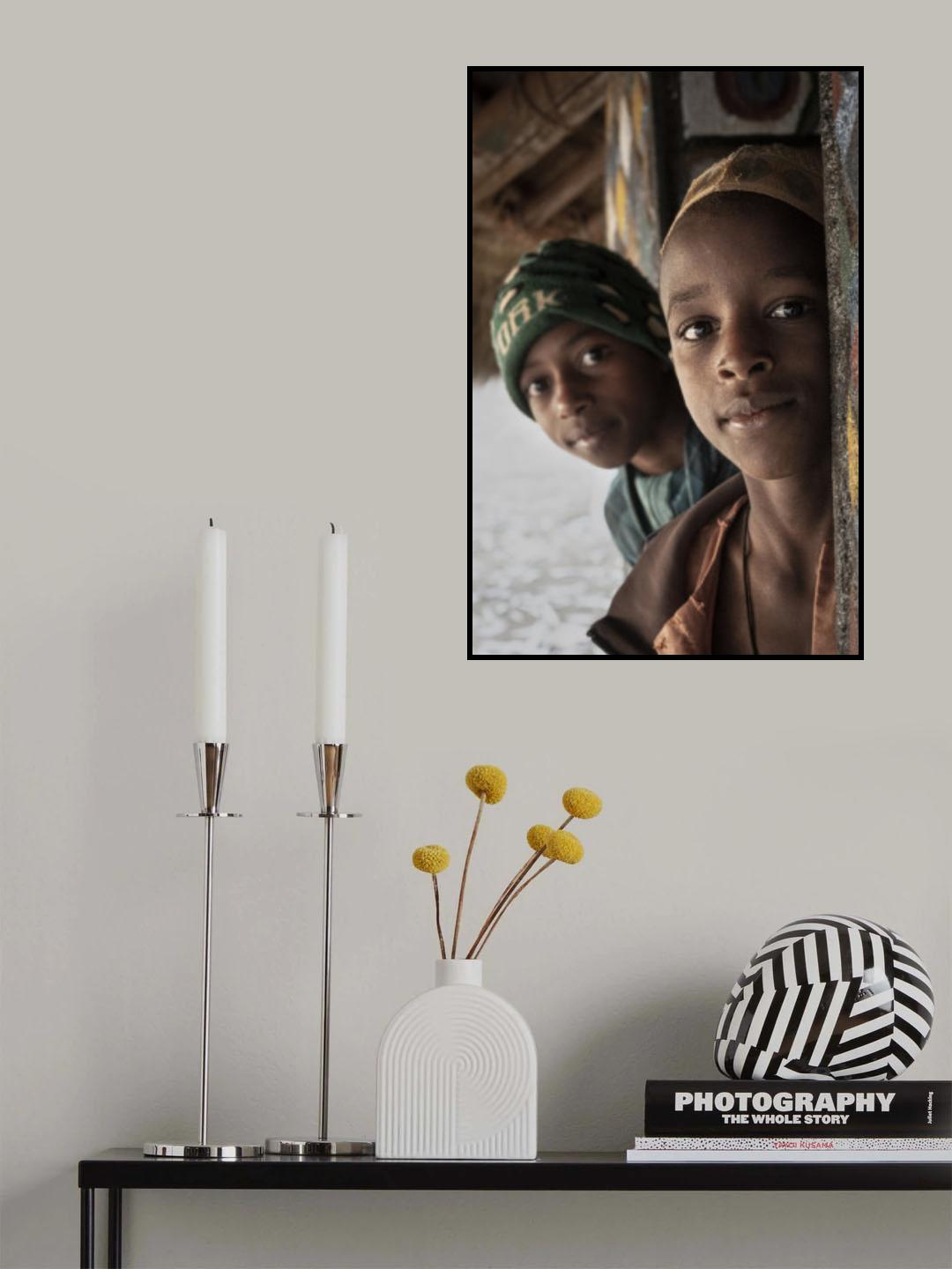 children at Idool palace, Northern Cameroon Poster och Canvastavla