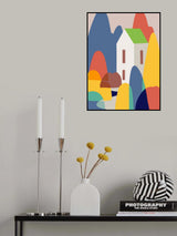 Cottage In Rainbow Island Poster och Canvastavla