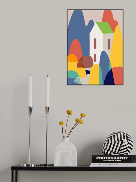 Cottage In Rainbow Island Poster och Canvastavla