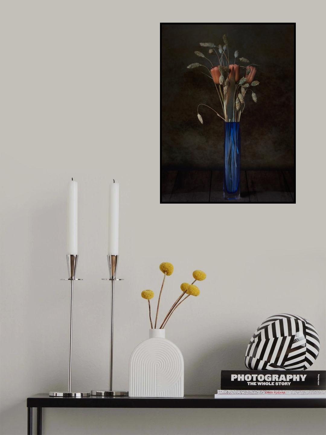 Blue vase Poster och Canvastavla