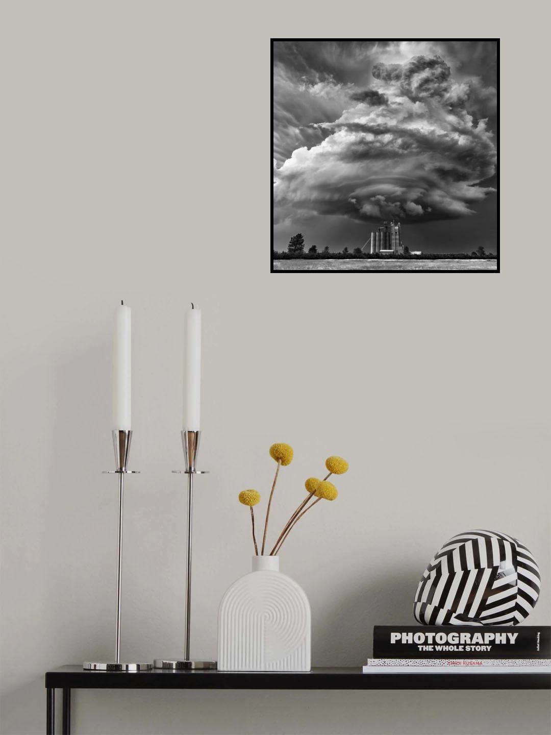 Monochrome Mesocyclone Poster och Canvastavla