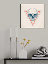 Skull in triangles Poster och Canvastavla