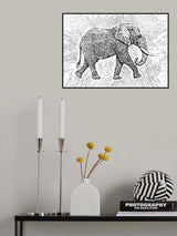 Africa Elephant texture pattern Poster och Canvastavla