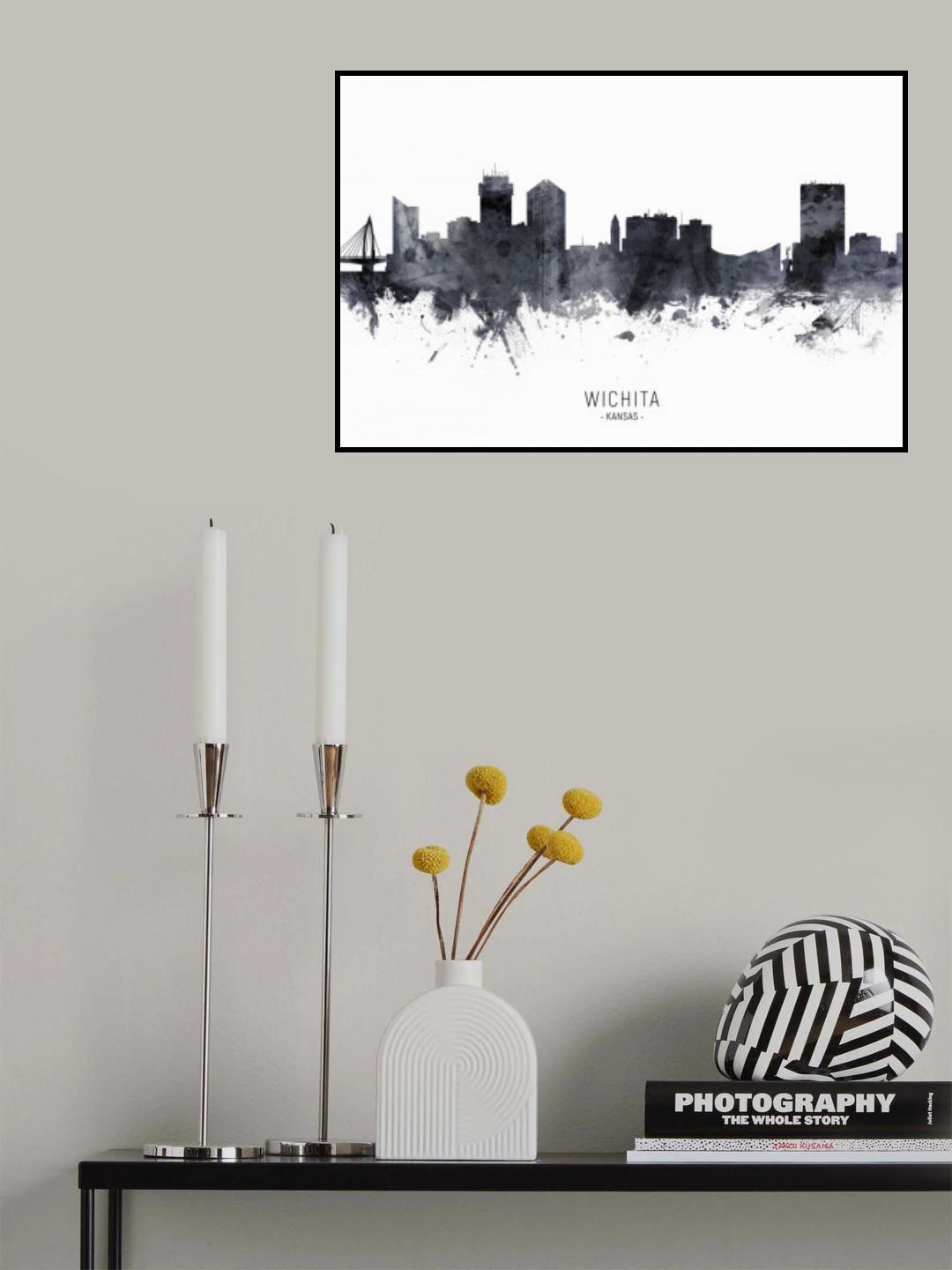 Wichita Kansas Skyline Poster och Canvastavla