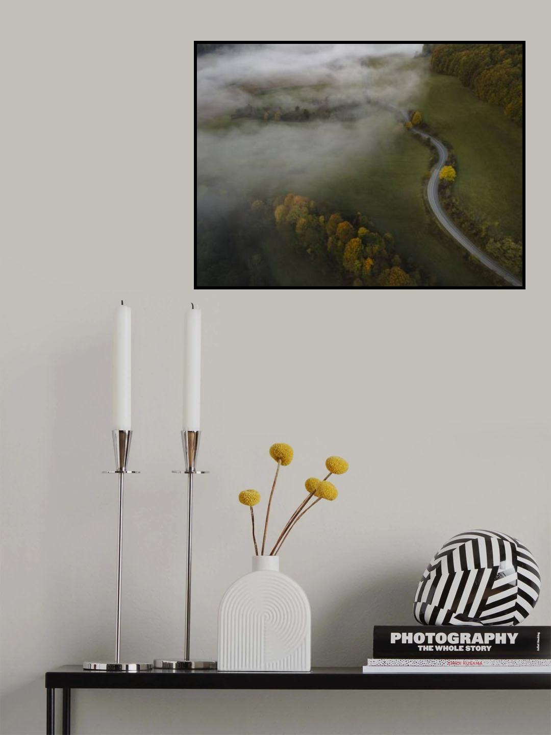 Autumn fog Poster och Canvastavla