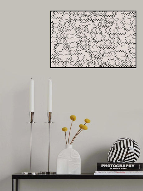 Shaky Thin Lines Square Poster och Canvastavla