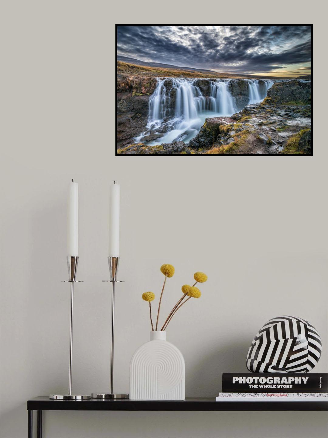 Unknown falls in Iceland Poster och Canvastavla
