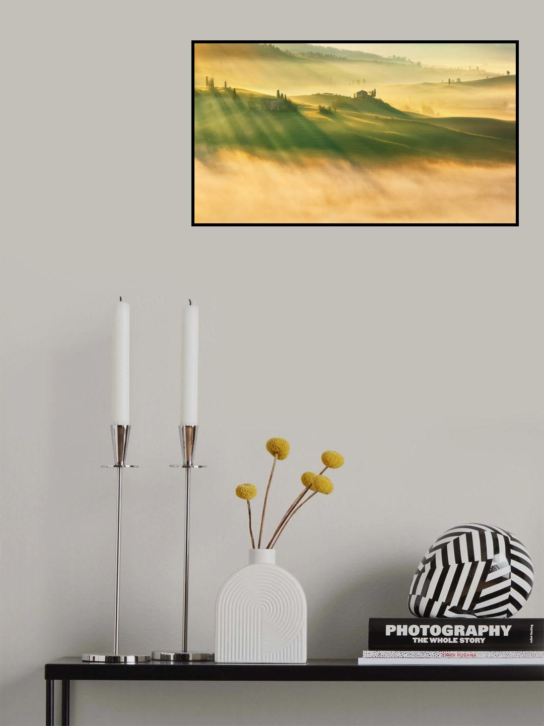 Foggy valley... Poster och Canvastavla