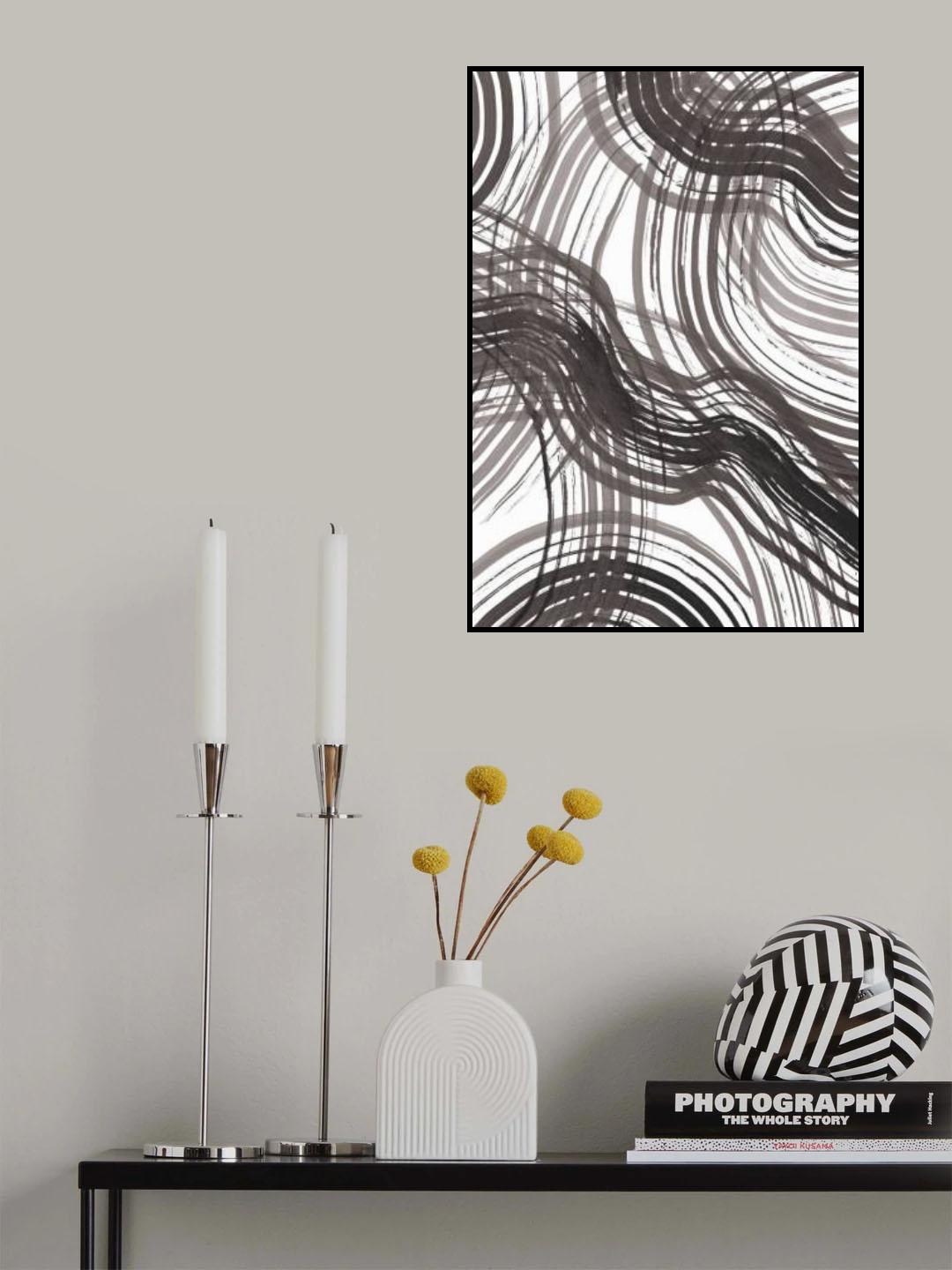Abstract Ink Poster och Canvastavla