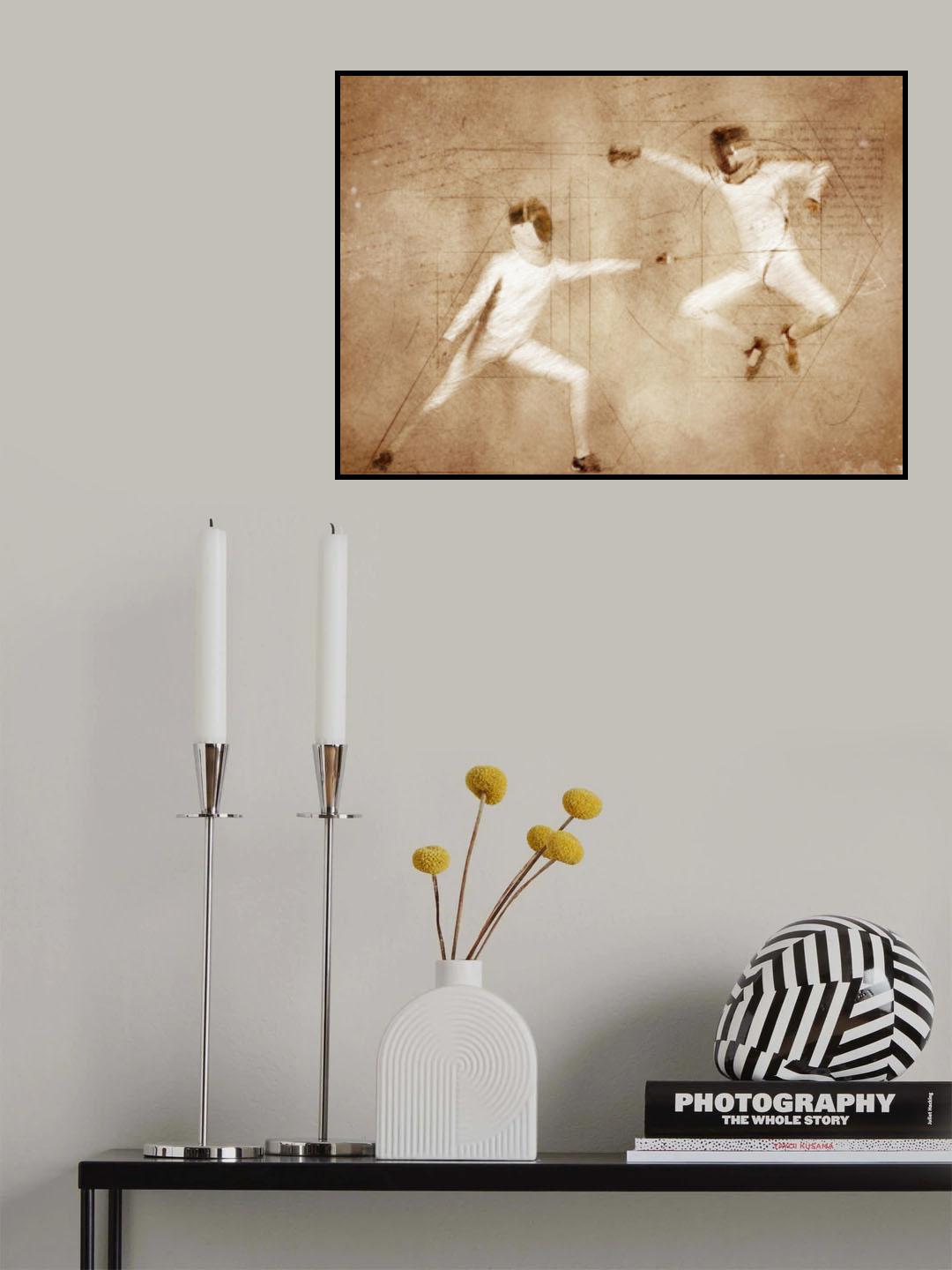 Fencing Sport Art 12 Poster och Canvastavla