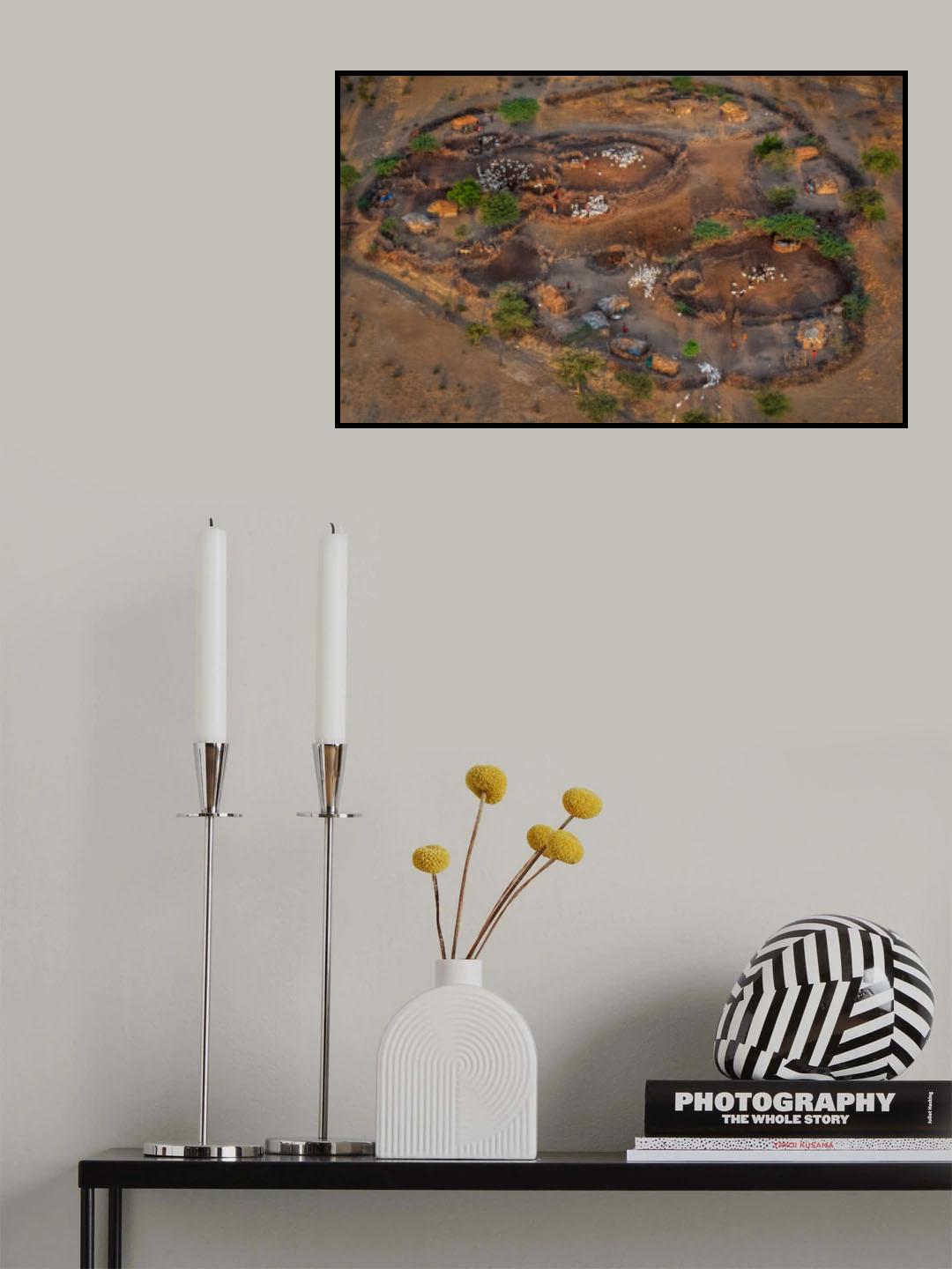 The Village of Maasai Mara II Poster och Canvastavla