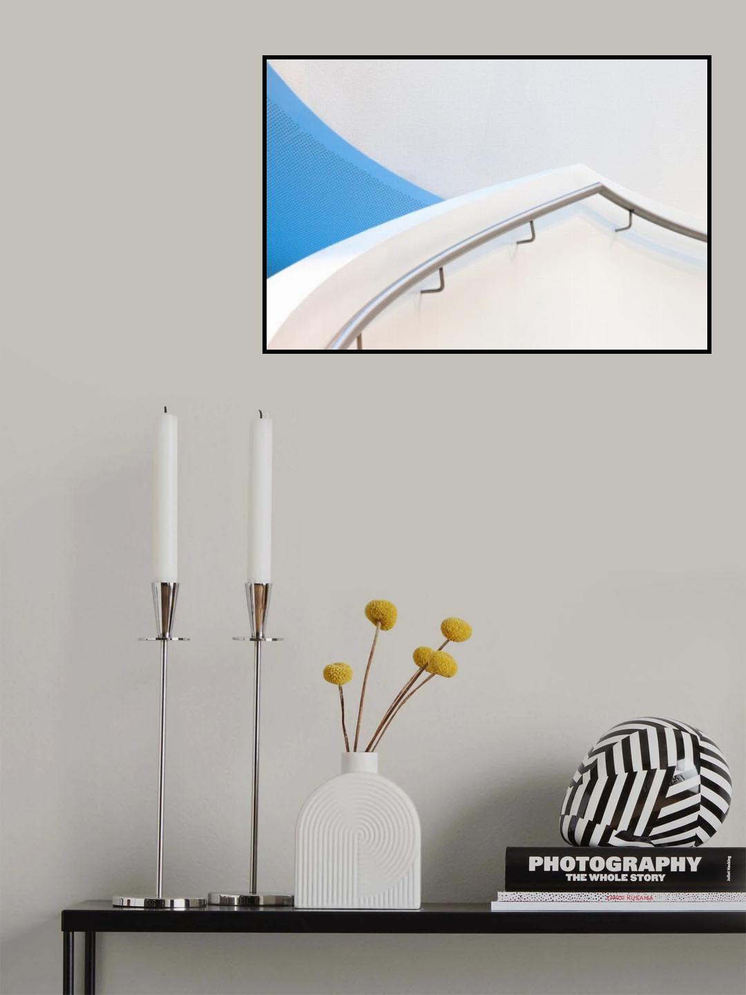 Stairs with blue Poster och Canvastavla