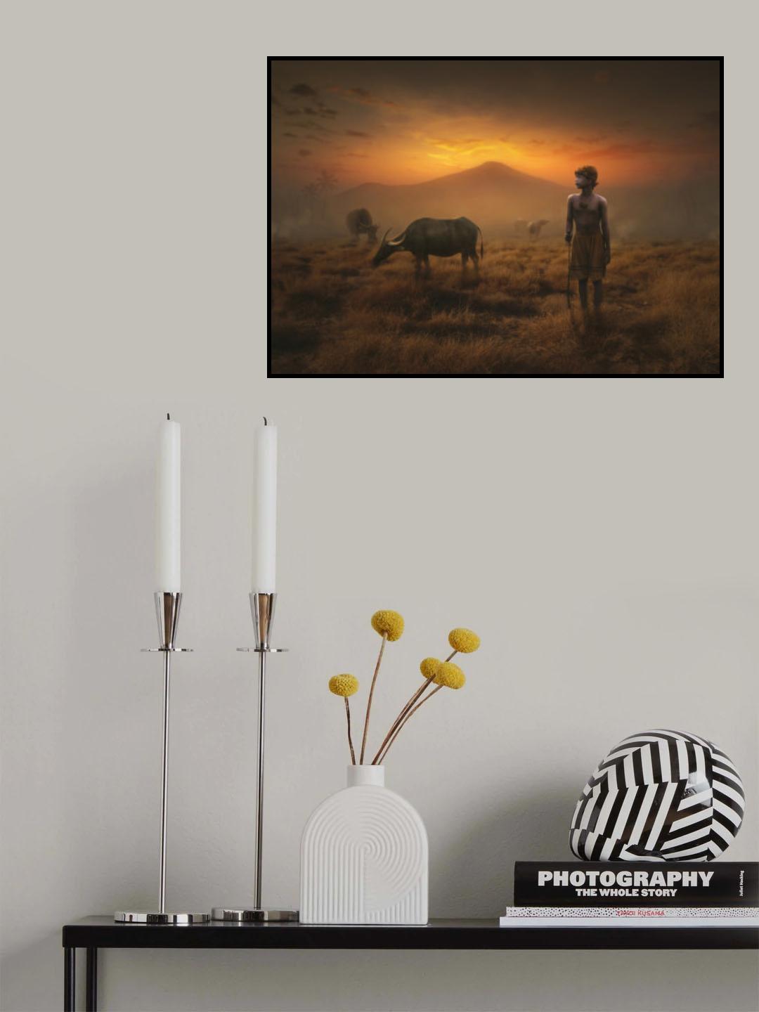 Balada Senja dan Pengembala Poster och Canvastavla