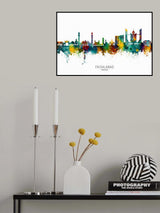 Faisalabad Pakistan Skyline Poster och Canvastavla