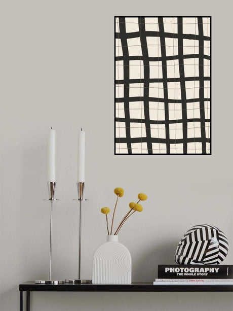 Black Grid Poster och Canvastavla