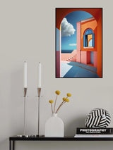 Geometric Village Poster och Canvastavla