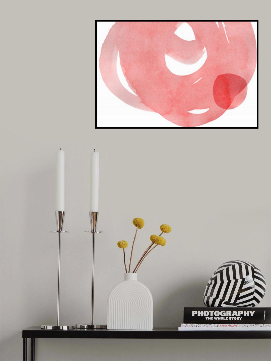 Minimal Pink Abstract 07 Poster och Canvastavla