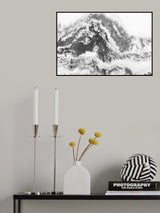Black and White Marble Mountain 06 Poster och Canvastavla