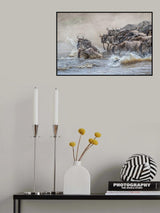 Survival and chaos of the crossing.... Poster och Canvastavla