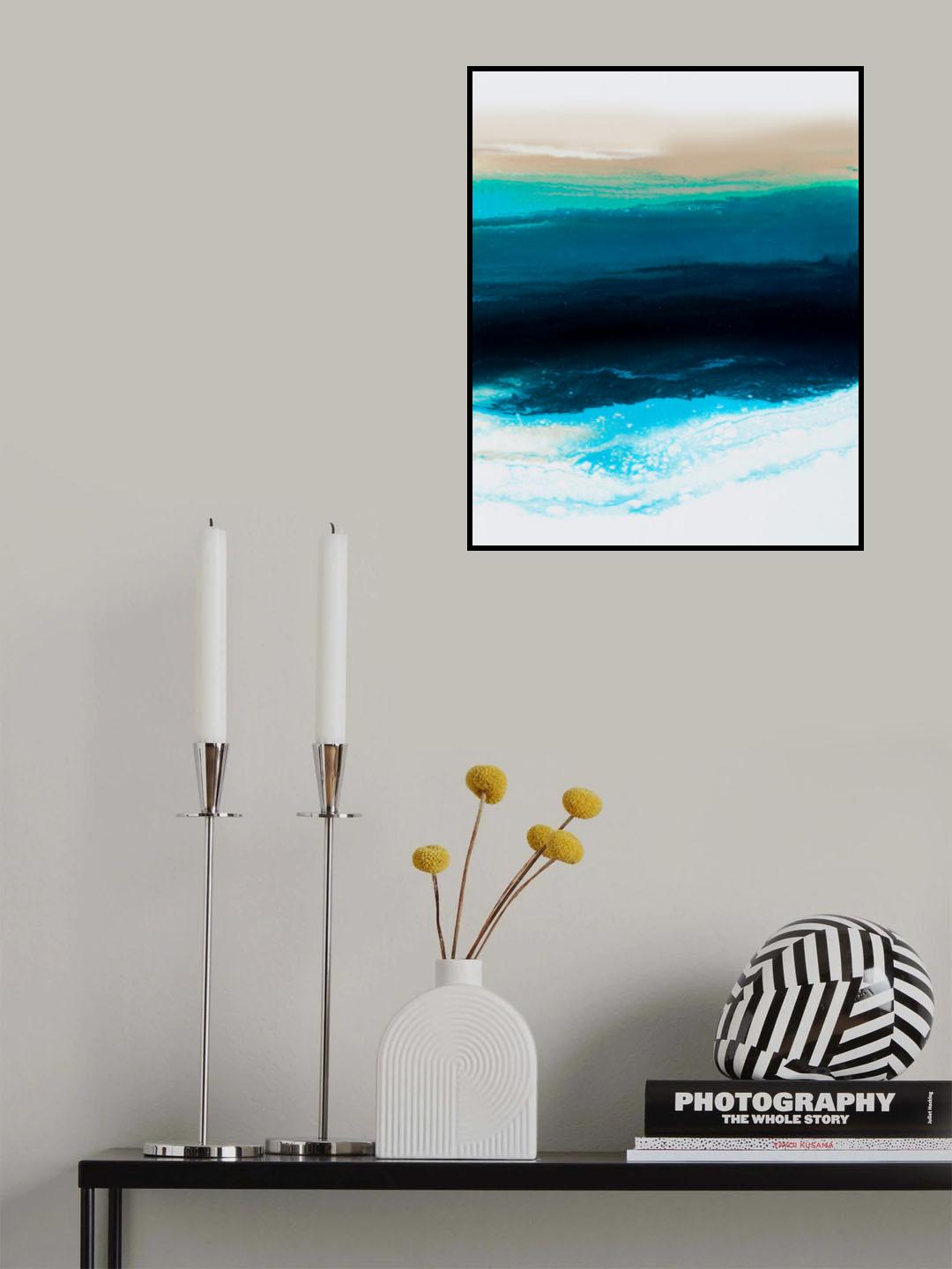 Teal Wave 2 Poster och Canvastavla