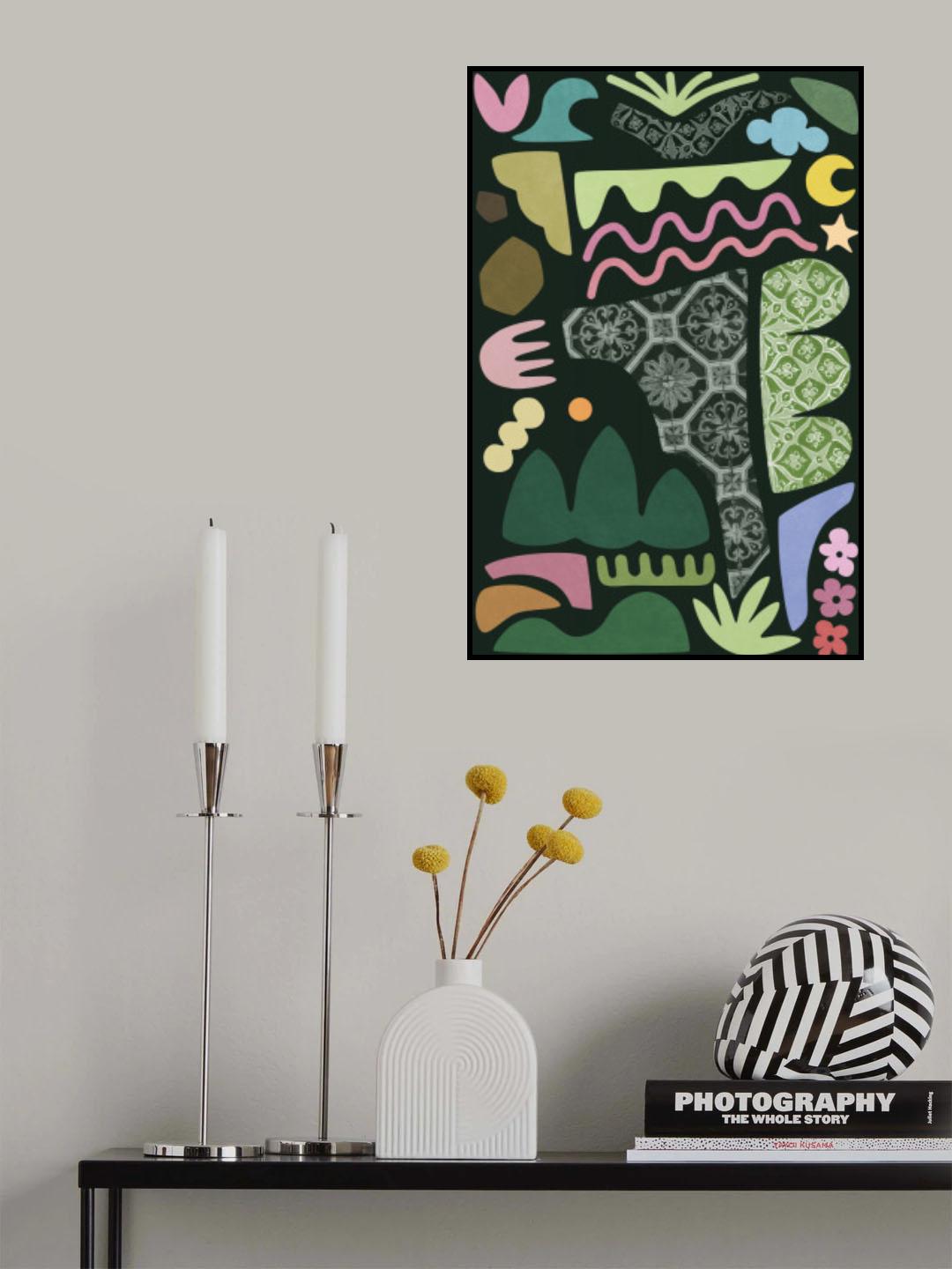 On the Hill Colors and Shapes Poster och Canvastavla
