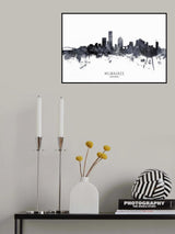 Milwaukee Wisconsin Skyline Poster och Canvastavla